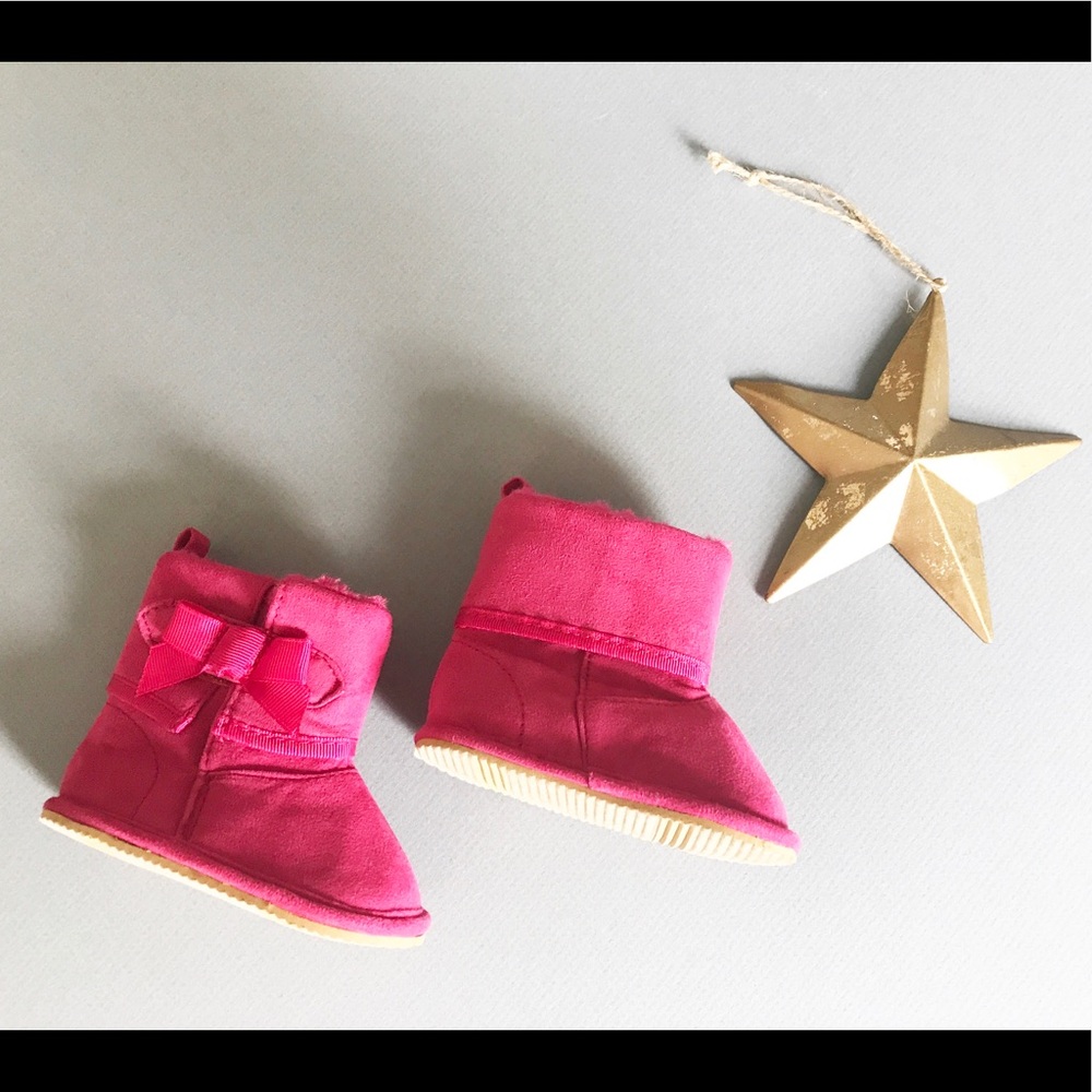 The Children's Place Hot Pink Furry Boots